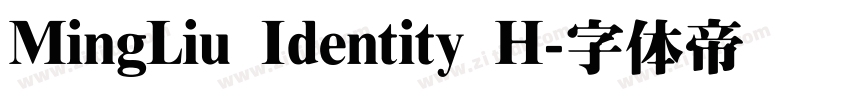 MingLiu Identity H字体转换